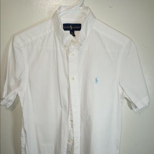 Young men’s short sleeved polo button down